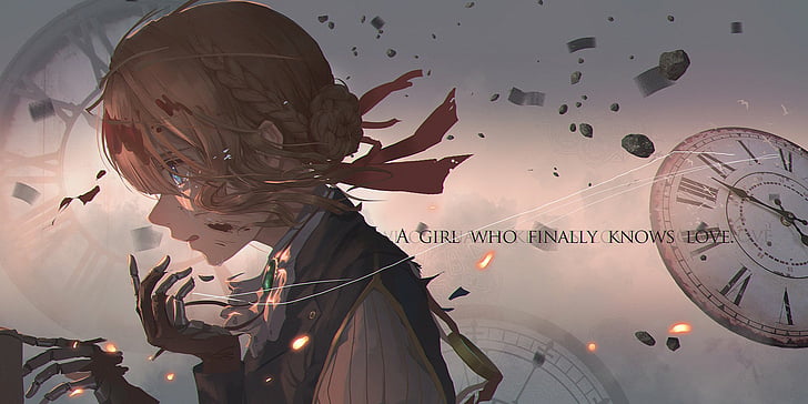 Anime, Violet Evergarden, Violet Evergarden (Character), one person, HD wallpaper