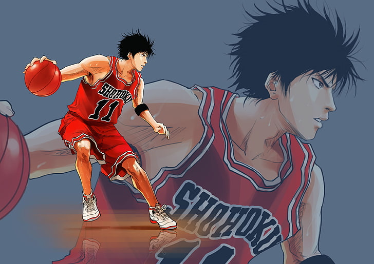 HD wallpaper: rukawa kaede, basketball, slam dunk, Anime, sport, young men | Wallpaper Flare