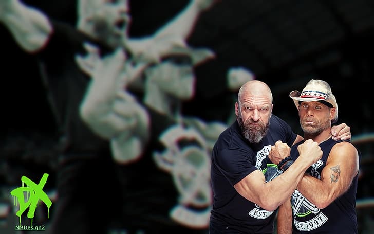 WWE, wrestling, Triple H, Shawn Michaels, Tag Team, HD wallpaper
