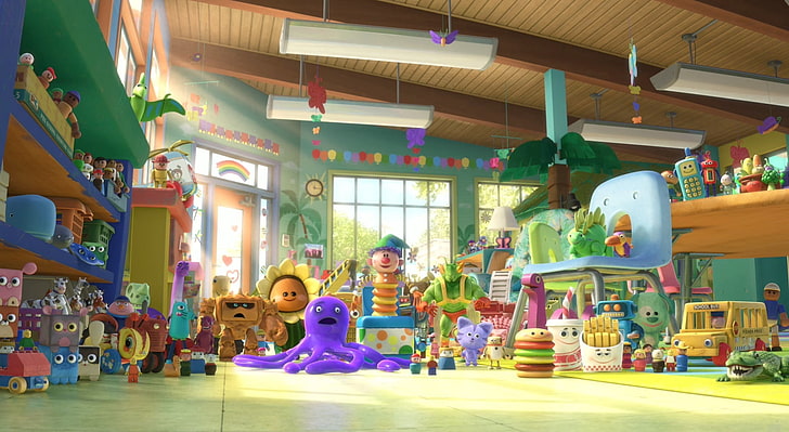 HD wallpaper: Toy Story 3 New Toys, Toy Story cartoon movie still, Cartoons  | Wallpaper Flare