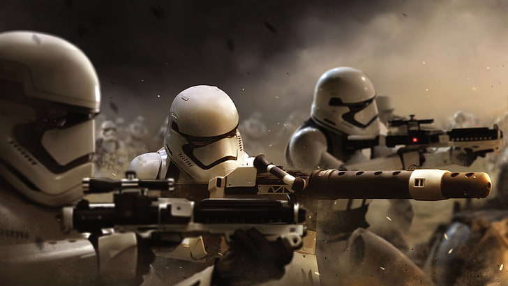 Star Wars Storm Troopers illustration, Star Wars: The Force Awakens, HD wallpaper