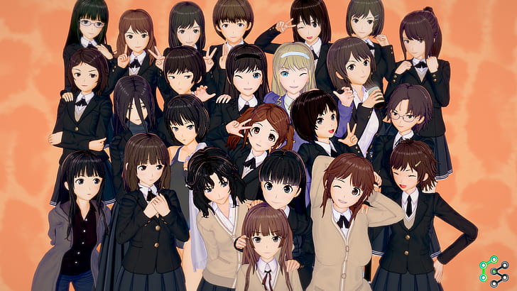 Anime, Amagami, Ai Nanasaki, Haruka Morishima, Hibiki Tsukahara, HD wallpaper