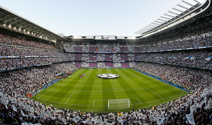 Champions League, Real Madrid, Santiago Bernabeu Stadium, Soccer Pitches