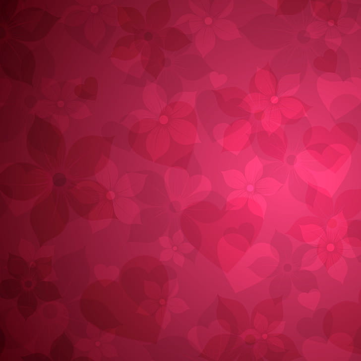 iPad Air, Floral Patterns, Red, Background