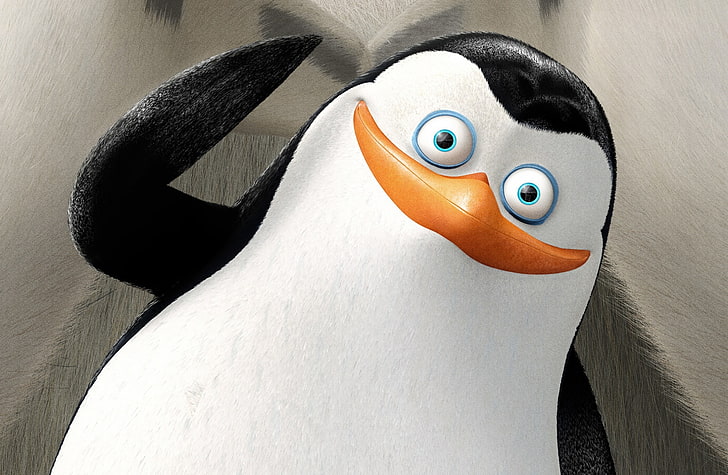 Private Penguins of Madagascar, white and black penguin illustration, HD wallpaper