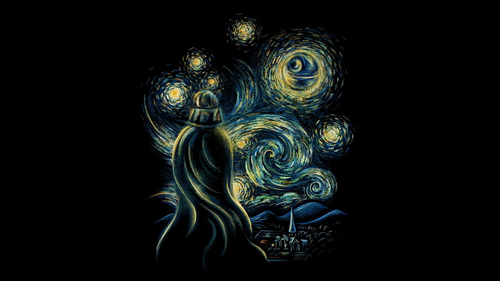 HD wallpaper: Starry Night painting
