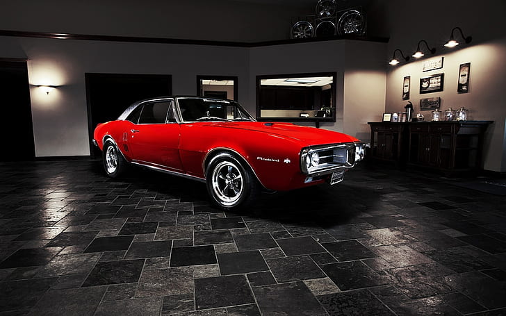 Pontiac Firebird 1967, muscle car, old cars, classic cars, sport cars, HD wallpaper