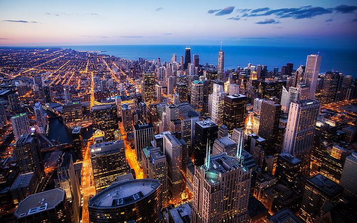 The City Of Chicago From The Willis Tower Sears Tower United States Desktop Hd Wallpaper For Pc Tablet And Mobile 3840×2400, HD wallpaper