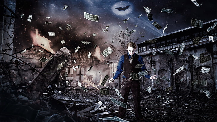 background, money, Joker, HD wallpaper