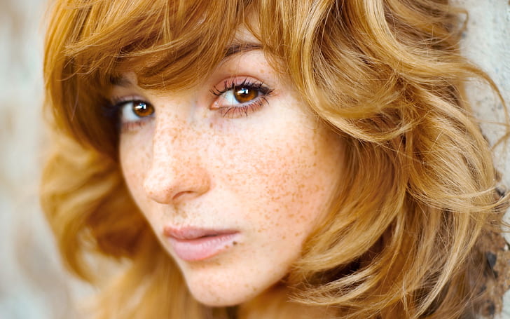 women redheads freckles faces vica kerekes 2560x1600  People Redheads HD Art