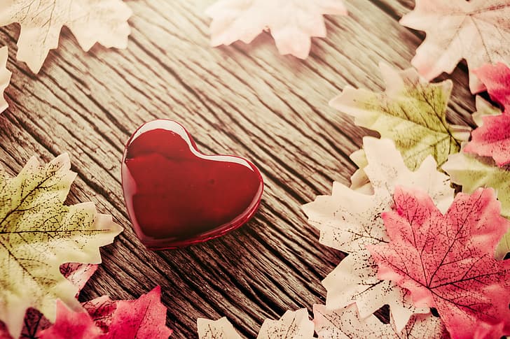1082x1922px | free download | HD wallpaper: autumn, leaves, background,  heart | Wallpaper Flare