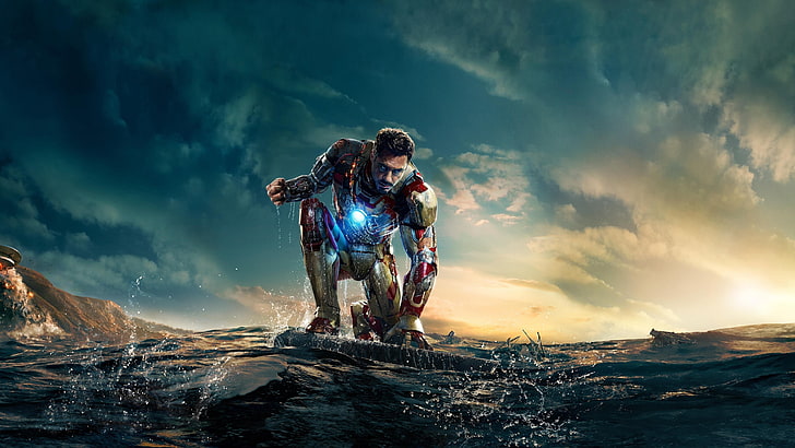 Marvel Iron Man wallpaper, Iron Man illustration, Iron Man 3, HD wallpaper