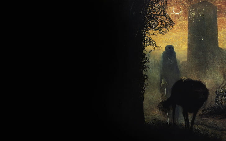 spooky, creepy, wolf, Zdzisław Beksiński, HD wallpaper