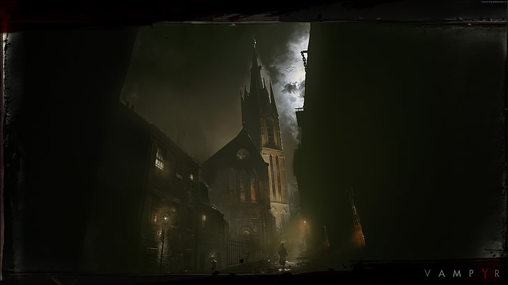 PC, Xbox One, darkness, sci-fi, Best Games, Vampyr, PS4, architecture, HD wallpaper