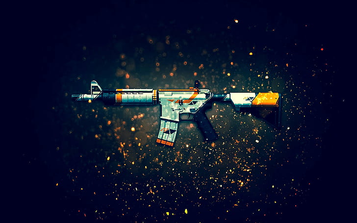 M4A4, weapon, assault rifle, Counter-Strike: Global Offensive