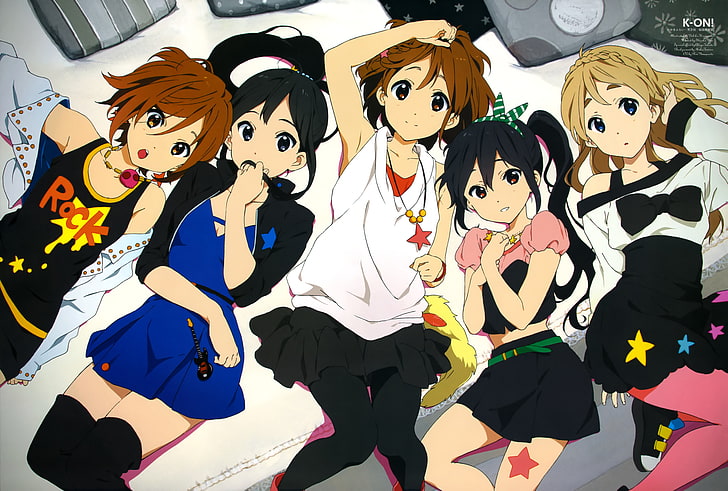K-ON!, anime girls, Tainaka Ritsu, Akiyama Mio, Hirasawa Yui, HD wallpaper