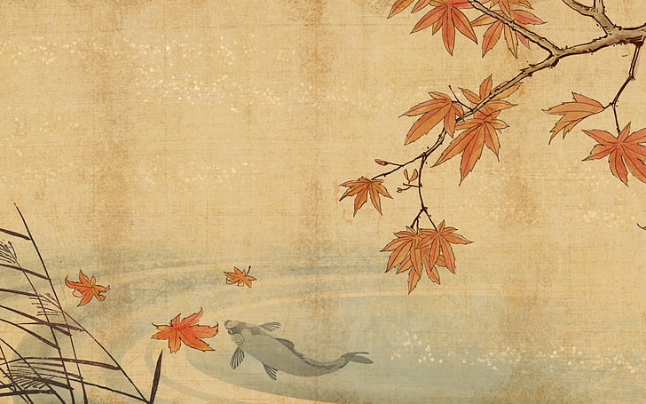 japan trees fish japanese shogun shogun 2 total war 1920x1200  Animals Fish HD Art, HD wallpaper