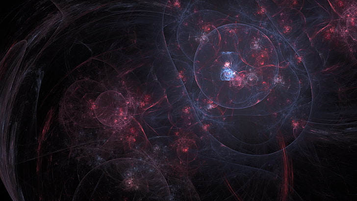 blue and red digital wallpaper, 3D fractal, Apophysis, abstract