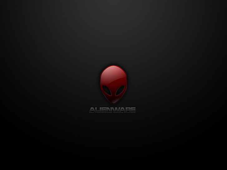 Alienware advertisement, red, studio shot, black background, indoors, HD wallpaper