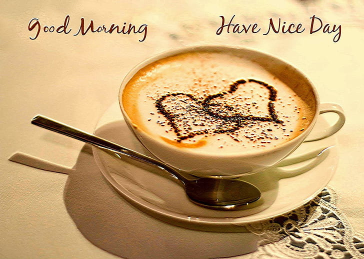 Good Morning Coffee Cup, nice day, HD wallpaper