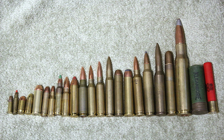 assorted-size bullet collection, weapons, cartridges, caliber, HD wallpaper