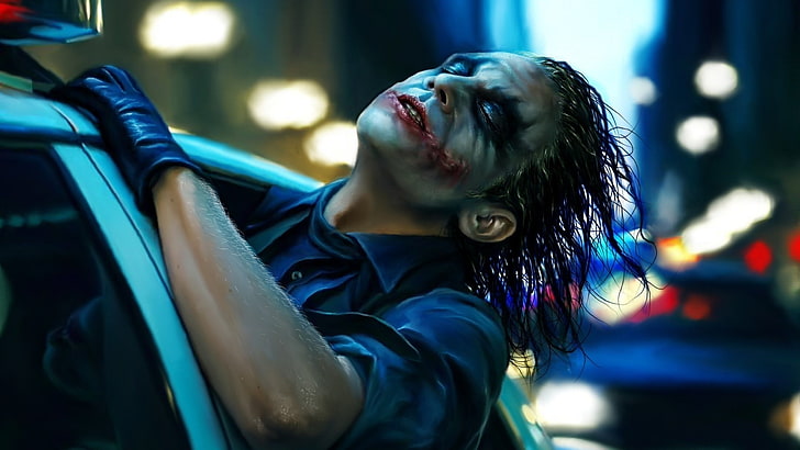 The Joker screengrab, movies, The Dark Knight, Batman, Heath Ledger, HD wallpaper