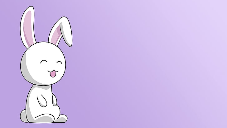 white bunny clipartt, rabbit, drawing, bright, smile, rabbit - Animal, HD wallpaper