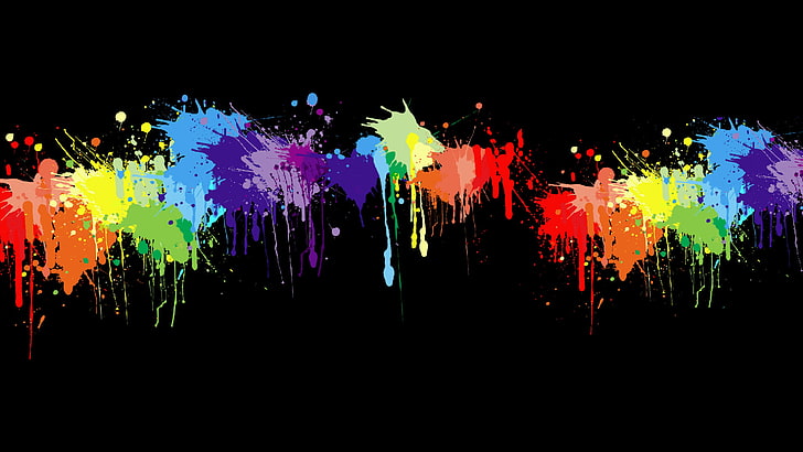 HD wallpaper: rainbow desktop, multi colored, illuminated, abstract, black  background | Wallpaper Flare