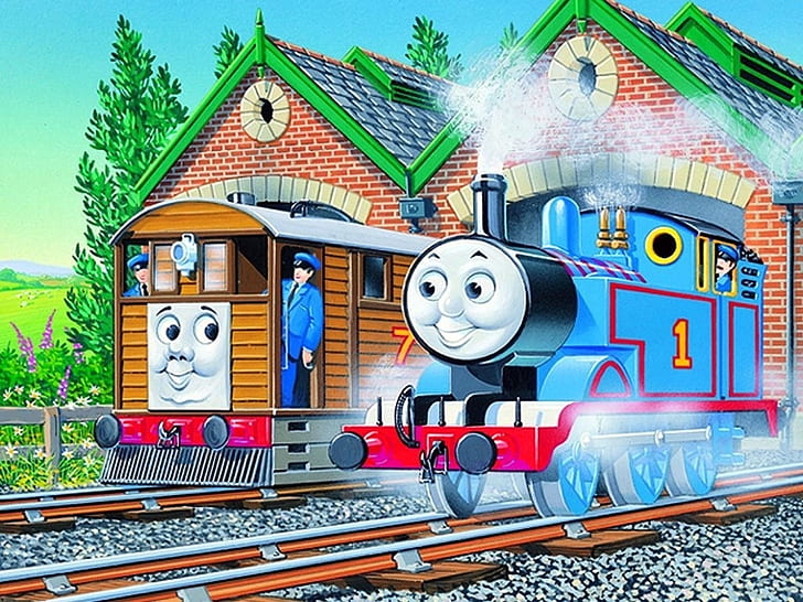 drawing, picture, thomas And Friends, HD wallpaper