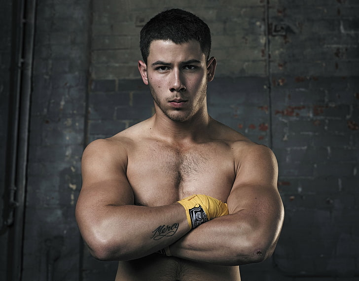 HD wallpaper: Nick Jonas Bodybuilding, shirtless, healthy lifestyle,  exercising | Wallpaper Flare