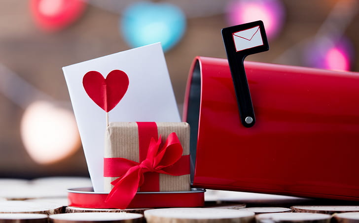 letter, love, gift, heart, happy, romantic, Valentine's Day