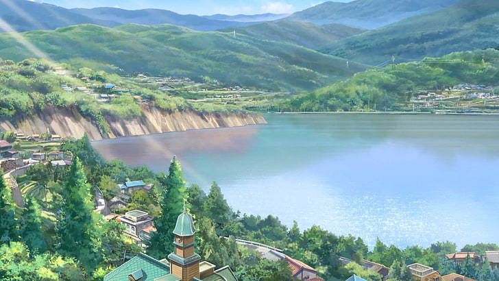 body of water, Makoto Shinkai , Kimi no Na Wa, scenics - nature