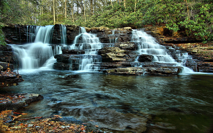 Cascade Waterfall Upper Cascade Virginia Forestwander Desktop Hd Wallpaper For Pc Tablet And Mobile Download 3840×2400