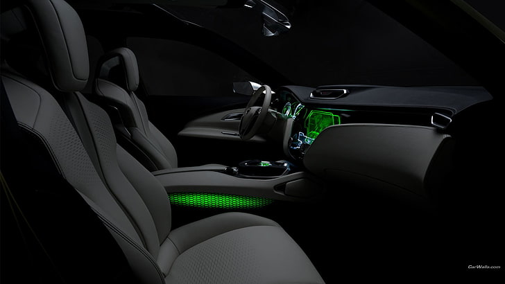 black and green car interior, Nissan Hi-Cross, vehicle, motor vehicle, HD wallpaper