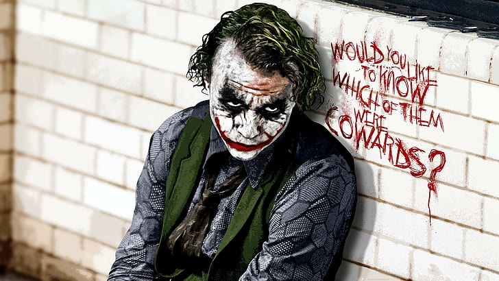 Batman, Joker, movies, The Dark Knight, Heath Ledger, HD wallpaper