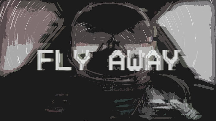fly away text, solar flyer, space, stars, architecture, built structure, HD wallpaper