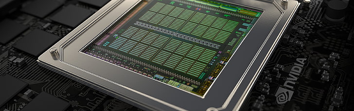 green and gray NVIDIA central processing unit, GPUs, technology, HD wallpaper