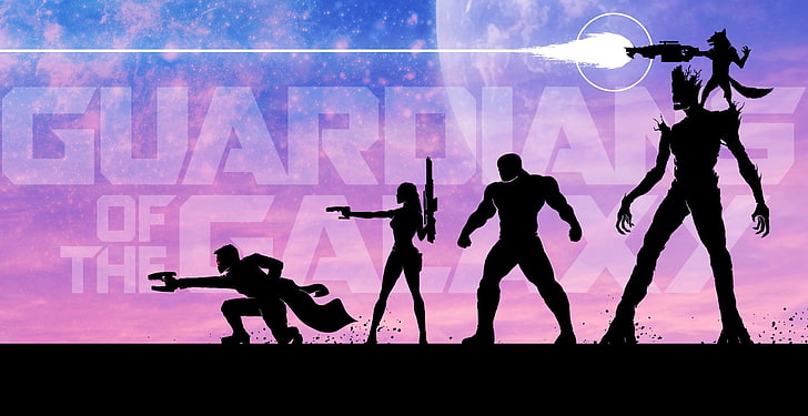 Guardians of the Galaxy wallpaper, Marvel Comics, Star Lord, Gamora, HD wallpaper