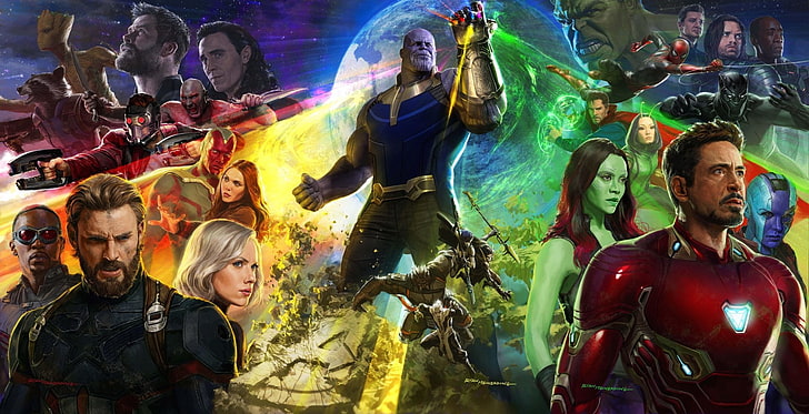Marvels Avengers movie poster, Avengers: Infinity War, Anthony Mackie, HD wallpaper