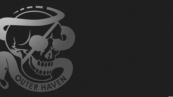 Outer Haven logo, Metal Gear Solid 4, snake, skull, video games, HD wallpaper