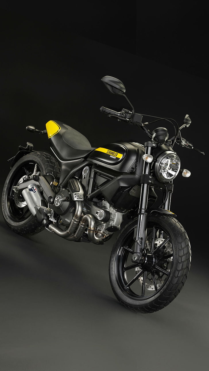 Ducati Scrambler Urban Enduro 2015, black cruiser motorcycle, HD wallpaper