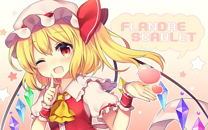 Anime, Touhou, Flandre Scarlet, HD wallpaper