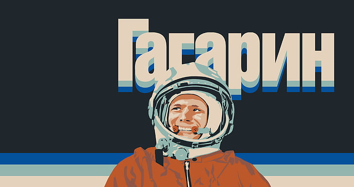 Yuri Gagarin, astronaut, USSR, Soviet Union, helmet, science fiction