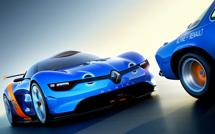 Renault Alpine A110 50 Concept 5, blue renault alfino, cars, HD wallpaper