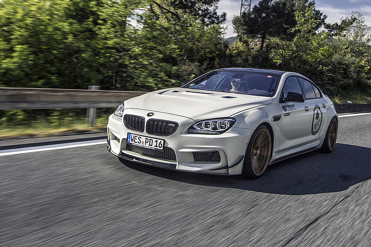 HD wallpaper: white BMW M6 coupe, gran coupe, prior-design, tuning, car,  land Vehicle | Wallpaper Flare