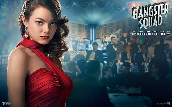 Emma Stone in Gangster Squad, movies, HD wallpaper