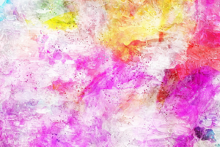 paint, unevenness, watercolor, pink, light, multi colored, backgrounds, HD wallpaper