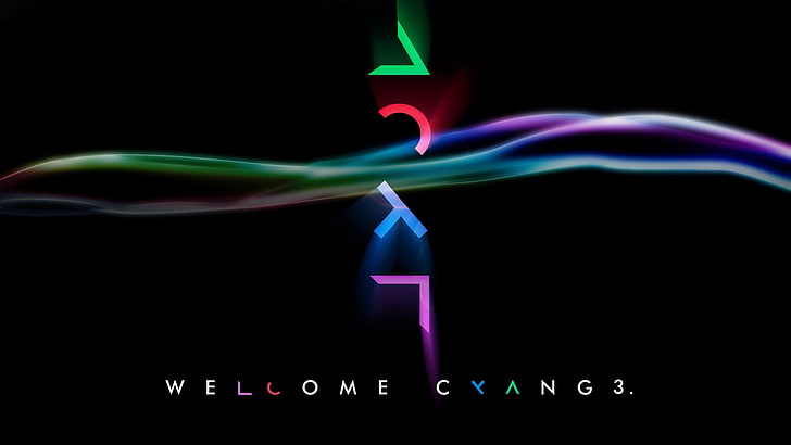 welcome change wallpaper, playstation, light, keys, words, glowing, HD wallpaper
