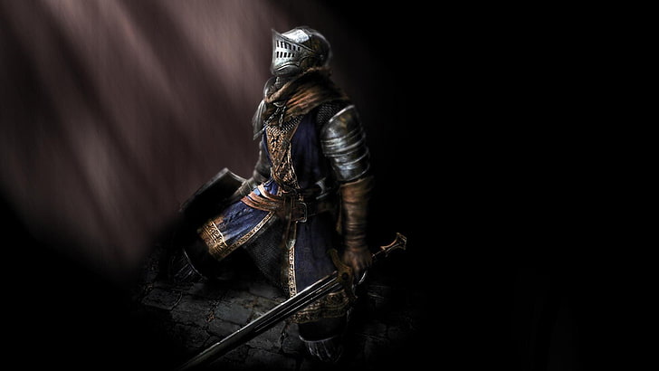 character holding sword wallpaper, Dark Souls, Dark Souls II, HD wallpaper