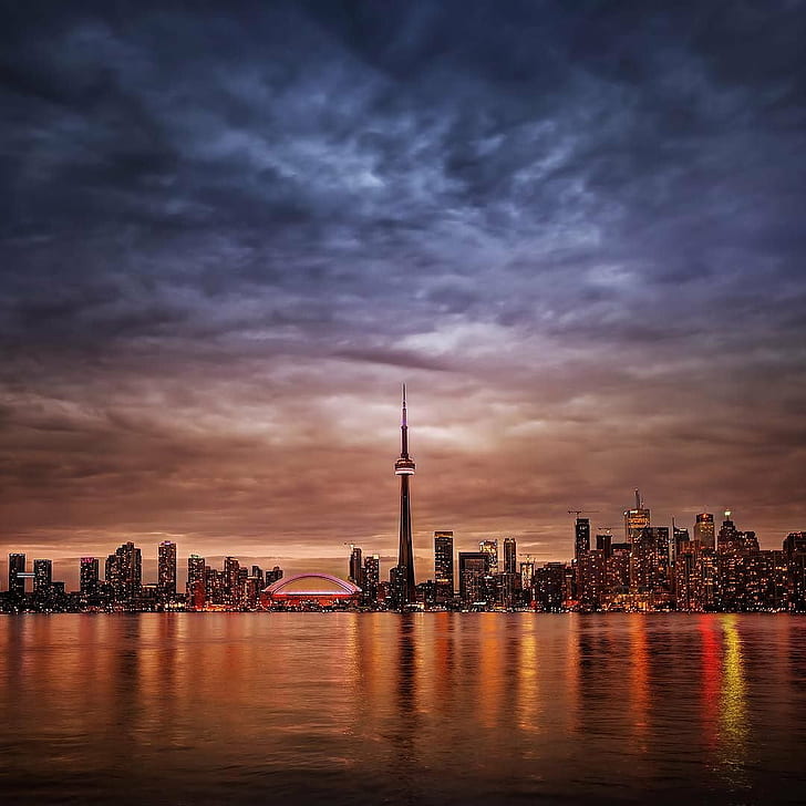 photo of CN tower, Instagram, urban Skyline, cityscape, skyscraper, HD wallpaper